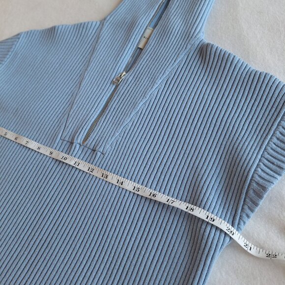 NWOT Varley Rory Half Zip Soft Knit Sweater Size M/L Preppy Tennis core Old Mone - Picture 7 of 8